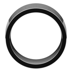 14K White Gold 12 mm Comfort-Fit Flat Band Size 5