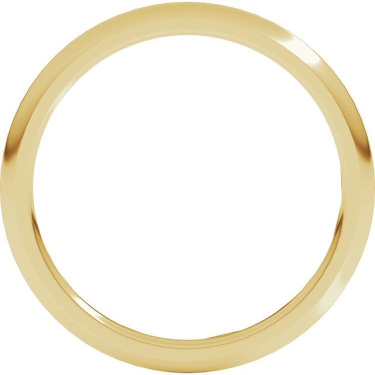 14K Yellow Gold 1.5 mm Comfort-Fit Half Round Band Size 7.5