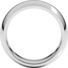 Sterling Silver 8 mm Comfort-Fit Half Round Band Size 8.5