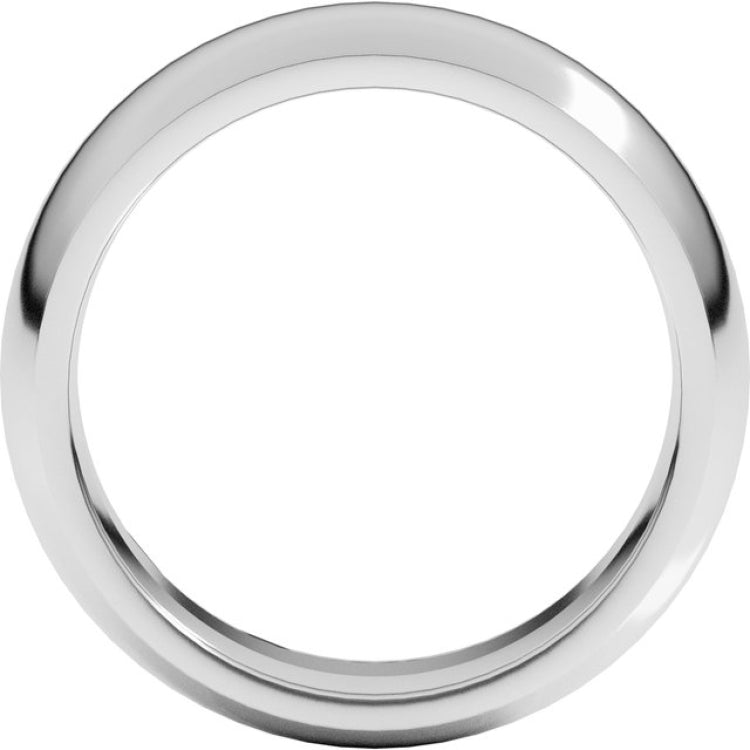 Sterling Silver 7 mm Comfort-Fit Half Round Band Size 9
