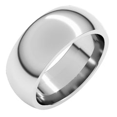 Sterling Silver 8 mm Comfort-Fit Half Round Band Size 9.5