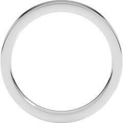 Sterling Silver 3 mm Comfort-Fit Flat Band Size 6