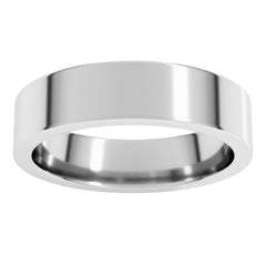 Sterling Silver 5 mm Comfort-Fit Flat Band Size 11
