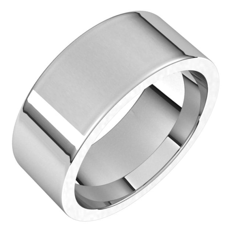 Sterling Silver 8 mm Comfort-Fit Flat Band Size 11
