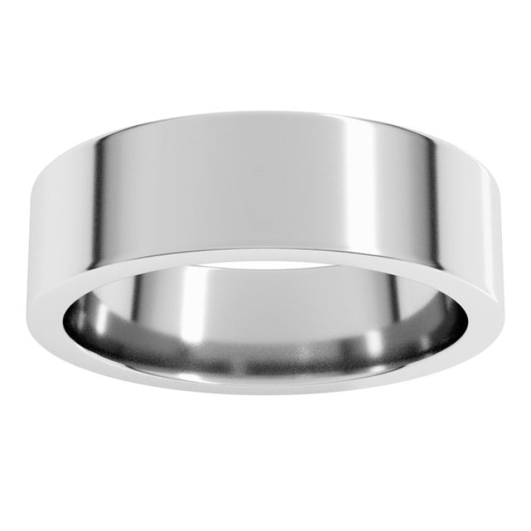 Sterling Silver 6 mm Comfort-Fit Flat Band Size 8