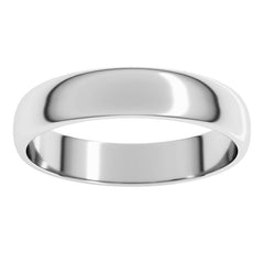 Sterling Silver 4 mm Lightweight Half Round Band Size 11