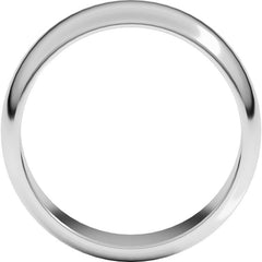 Sterling Silver 7 mm Half Round Band Size 11