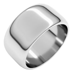 Sterling Silver 10 mm Half Round Band Size 11