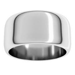 Sterling Silver 10 mm Half Round Band Size 11