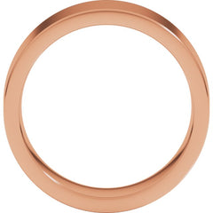 18K Rose Gold 7 mm Comfort-Fit Flat Band Size 9