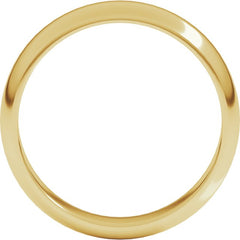 10K Yellow Gold 5 mm Half Round Band Size 8