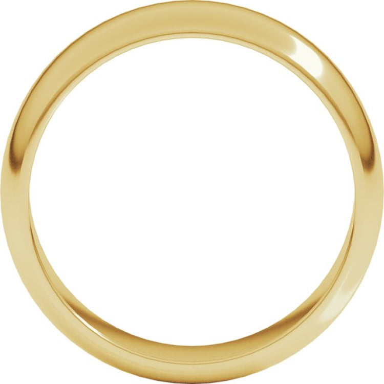 18K Yellow Gold 6 mm Half Round Band Size 10