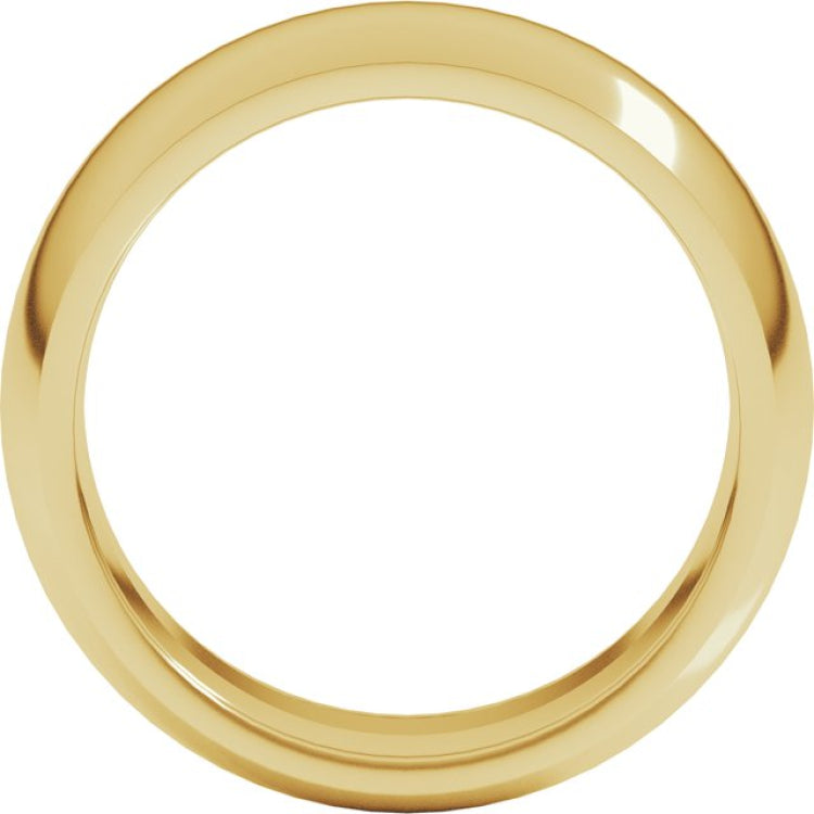 14K Yellow Gold 8 mm Comfort-Fit Half Round Band Size 12.5