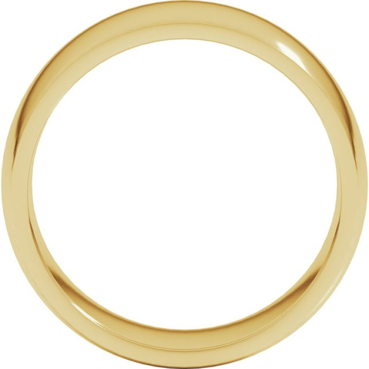 14K Yellow Gold 8 mm Lightweight Comfort-Fit Half Round Band Size 5.5