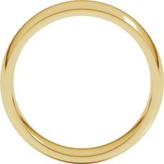 14K Yellow Gold 6 mm Lightweight Comfort-Fit Half Round Band Size 5
