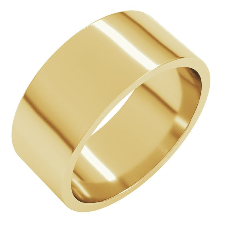 14K Yellow Gold 8 mm Flat Band Size 8.5