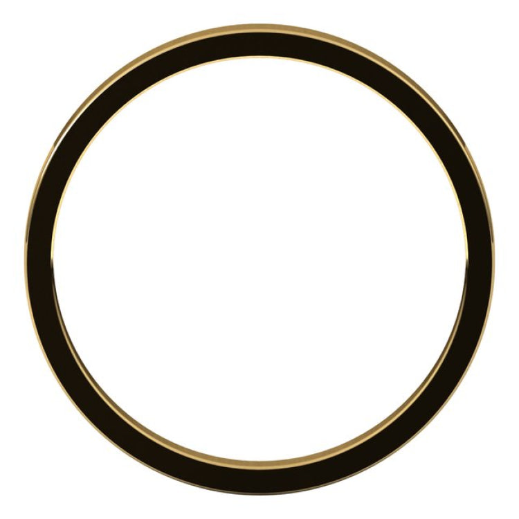 14K Yellow Gold 2 mm Flat Band Size 10.5