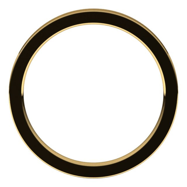14K Yellow Gold 2 mm Comfort-Fit Flat Band Size 5