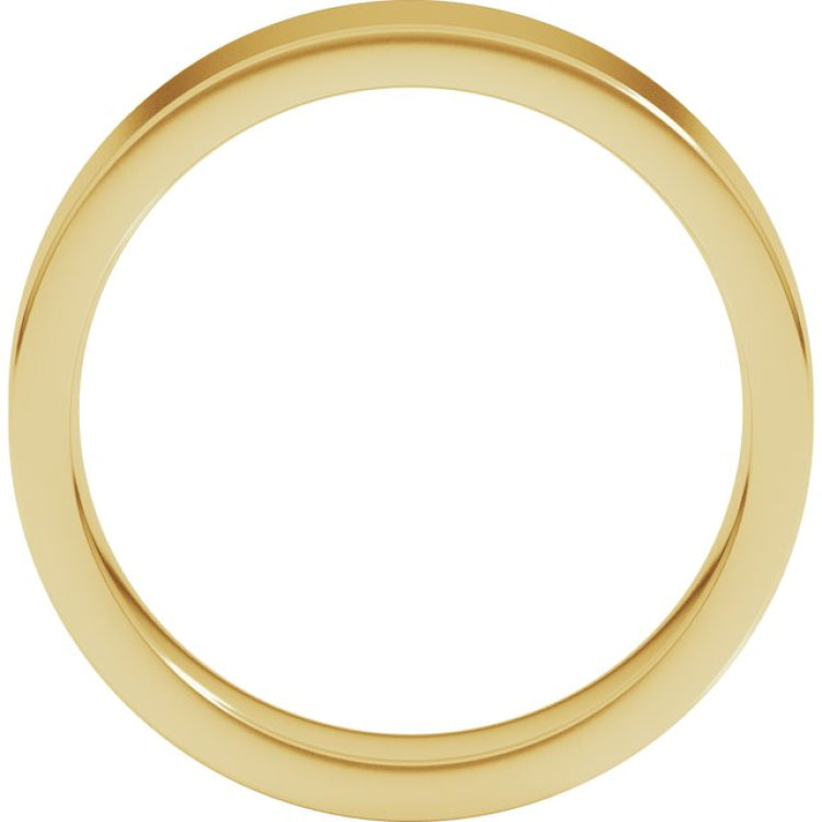 14K Yellow Gold 5 mm Comfort-Fit Flat Band Size 9.5