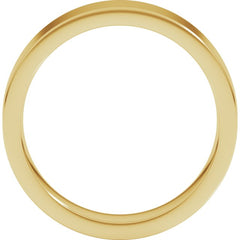 10K Yellow Gold 5 mm Comfort-Fit Flat Band Size 7