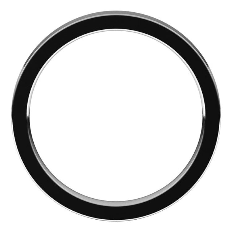 14K White Gold 2.5 mm Comfort-Fit Flat Band Size 8