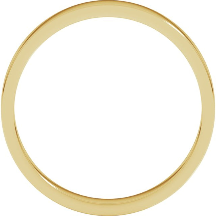 14K Yellow Gold 3 mm Flat Band Size 6