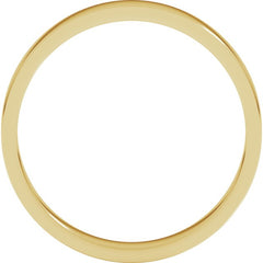14K Yellow Gold 3 mm Flat Band Size 6