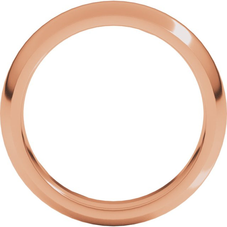 14K Rose Gold 5 mm Comfort-Fit Half Round Band Size 9.5