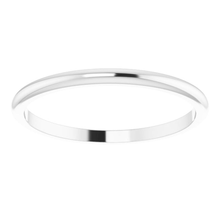 10K White Gold 1.5 mm Half Round Band Size 5