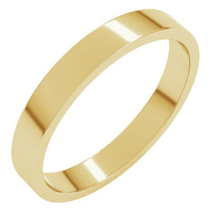 10K Yellow Gold 3 mm Flat Band Size 5