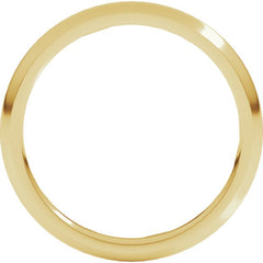 10K Yellow Gold 2 mm Comfort-Fit Half Round Band Size 7.5