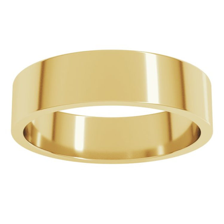14K Yellow Gold 5 mm Flat Band Size 7