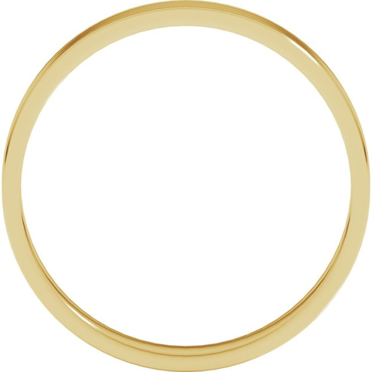 10K Yellow Gold 3 mm Ultra-Lightweight Flat Band Size 6