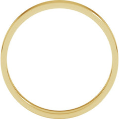14K Yellow Gold 3 mm Ultra-Lightweight Flat Band Size 9