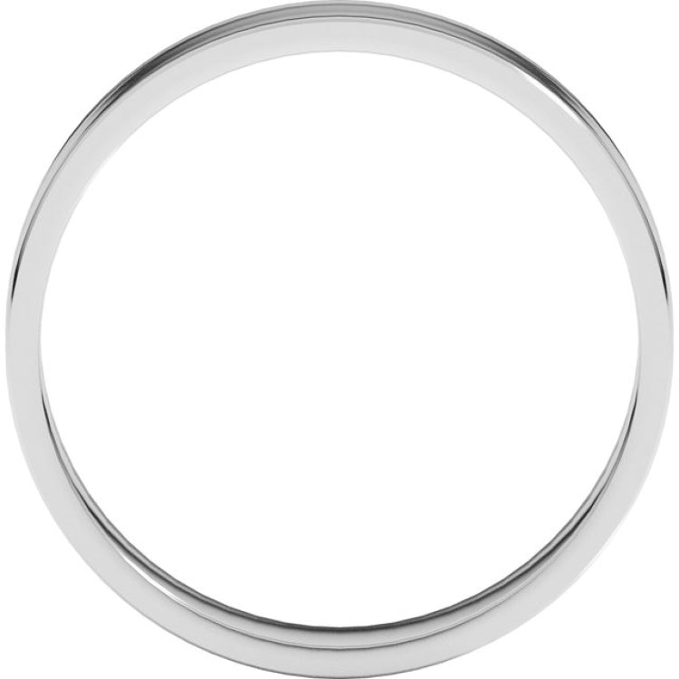 Sterling Silver 4 mm Ultra-Lightweight Flat Band Size 10
