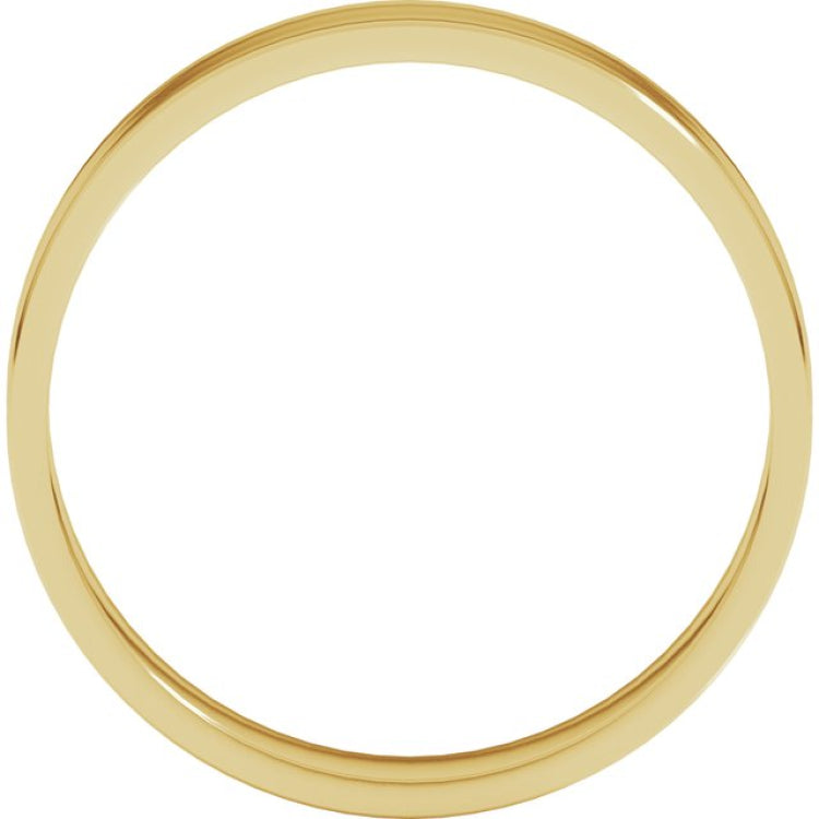 10K Yellow Gold 4 mm Ultra-Lightweight Flat Band Size 8