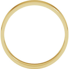 14K Yellow Gold 4 mm Ultra-Lightweight Flat Band Size 4