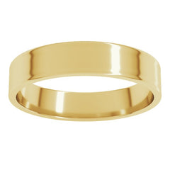 14K Yellow Gold 4 mm Ultra-Lightweight Flat Band Size 4