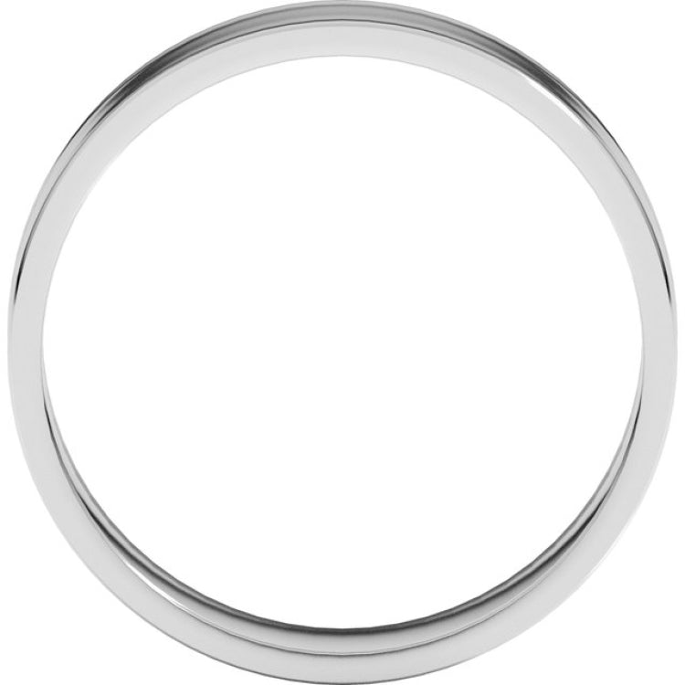 14K White Gold 5 mm Ultra-Lightweight Flat Band Size 11.5