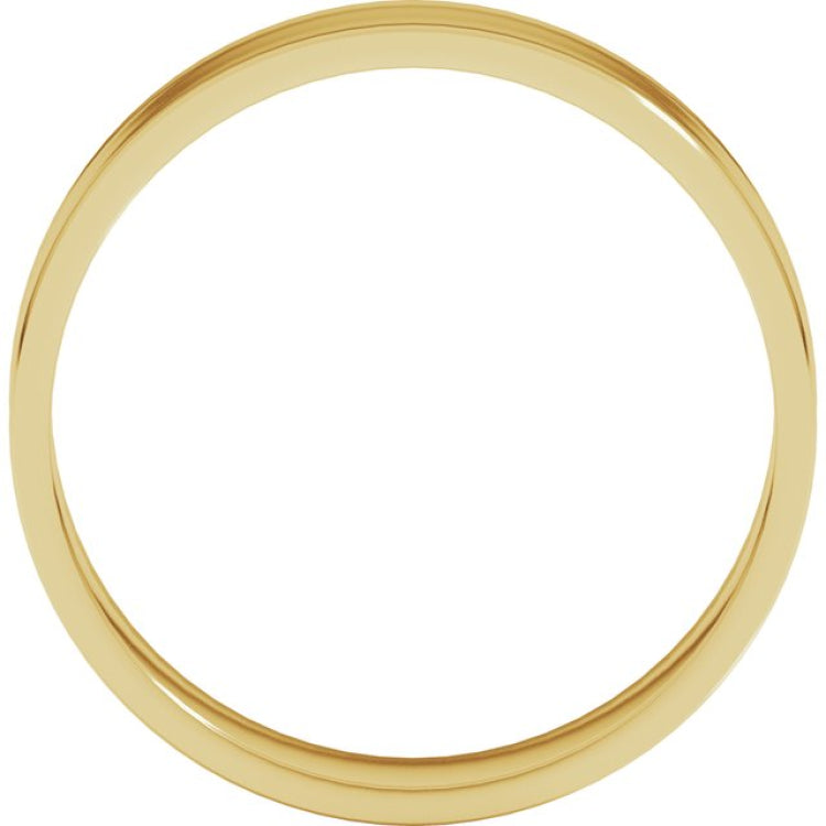 14K Yellow Gold 5 mm Ultra-Lightweight Flat Band Size 7.5