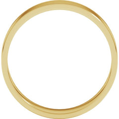 14K Yellow Gold 5 mm Ultra-Lightweight Flat Band Size 8.5