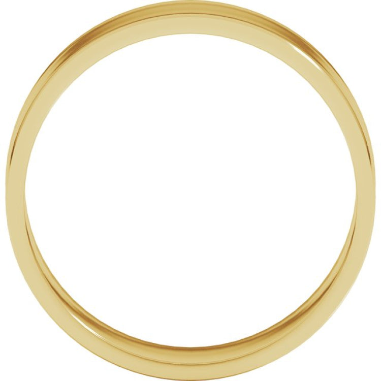 14K Yellow Gold 6 mm Ultra-Lightweight Flat Band Size 7.5