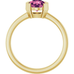 14K Yellow Gold Natural Pink Tourmaline Ring