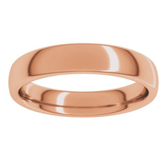14K Rose Gold 4 mm Comfort-Fit European-Style Band Size 8