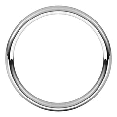 14K White Gold 3.5 mm Comfort-Fit European-Style Band Size 4