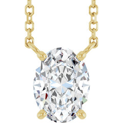 14K Yellow Gold 1 CT Lab-Grown Diamond 18" Necklace
