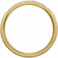 14K Yellow Gold Vermeil Natural Aquamarine Stackable Ring