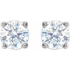 Sterling Silver 1/3 CTW Lab-Grown White Diamond Earrings