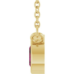 14K Yellow Gold Natural Mozambique Garnet 18" Necklace