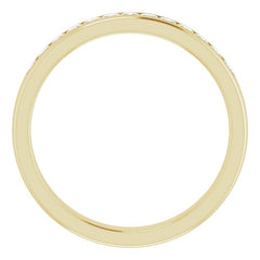 14K Yellow Gold 5/8 CTW Natural Diamond Band